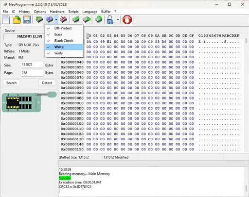 Using the CH341A USB Programmer
